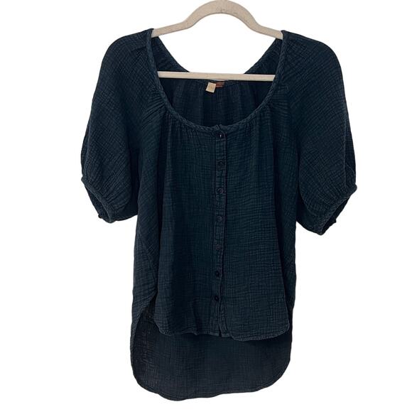 Anthropologie Pilcro Blue Puff Sleeve Blouse Size XS - Picture 1 of 6